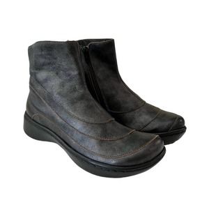 Naot Tellin Ankle Boot Size 37 Leather Black Pearl Metallic